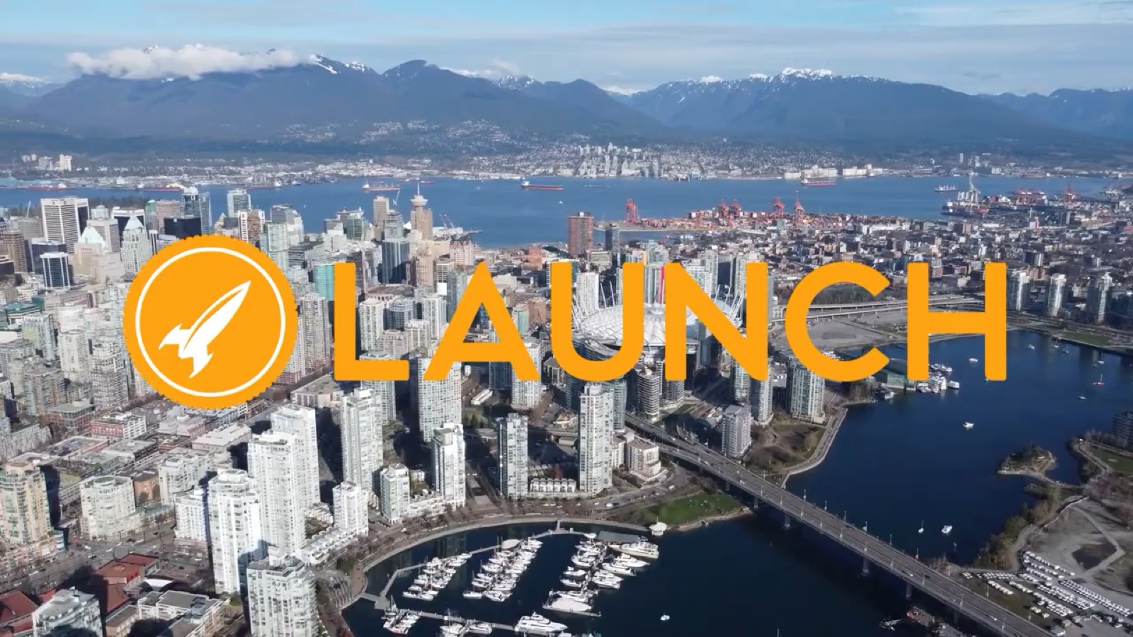 Aerial view of downtown Vancouver, where Launch Academy is based